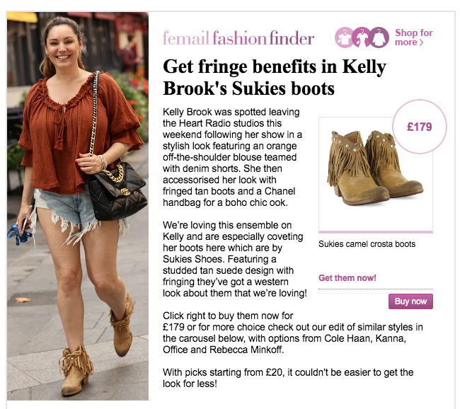 Kelly Brook - Daily Mail