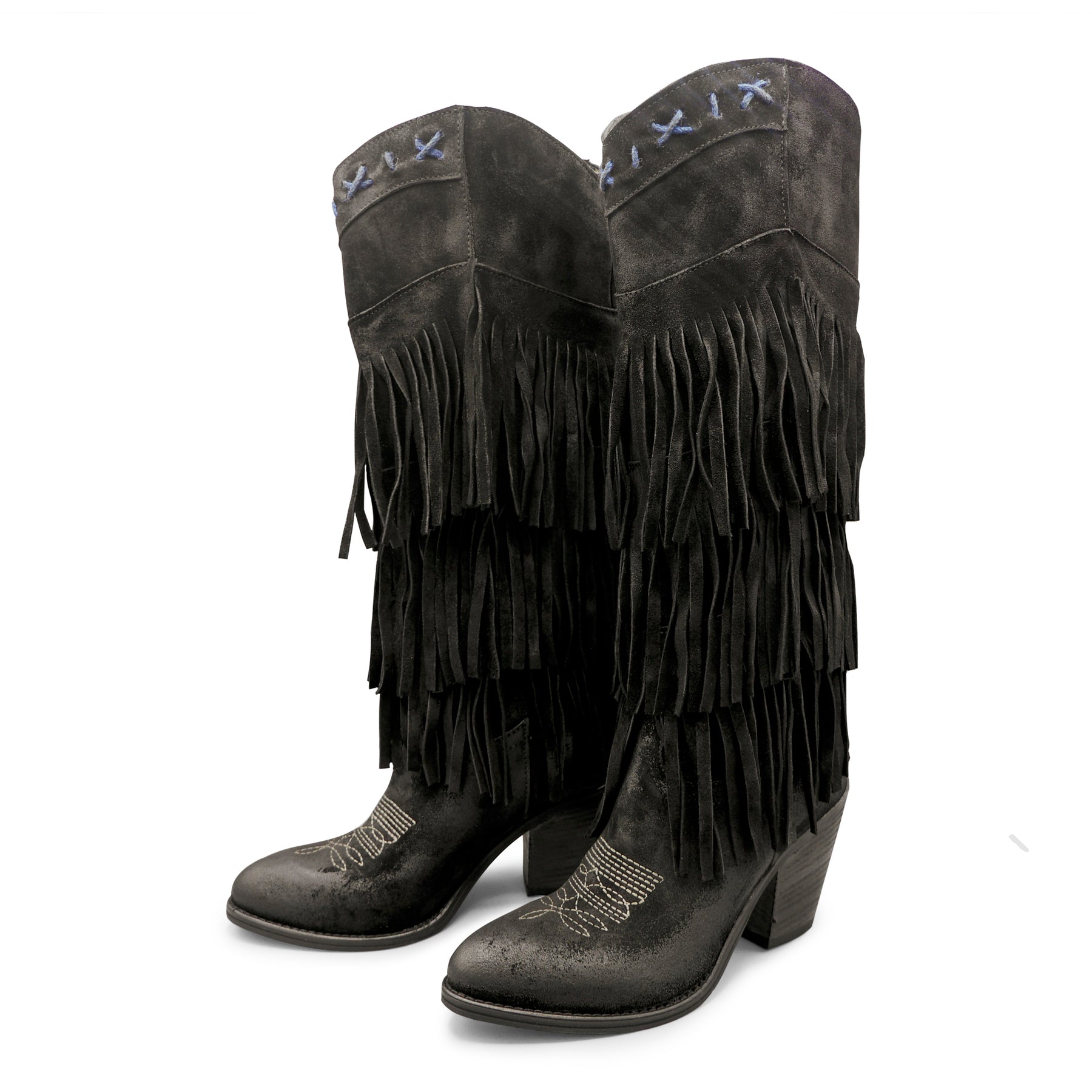 FLOR12 -Nero Layered Fringe