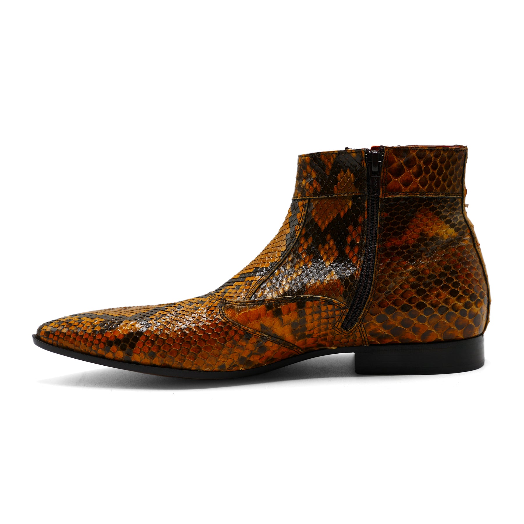 R86713 - Caramel Python Ankle Boot