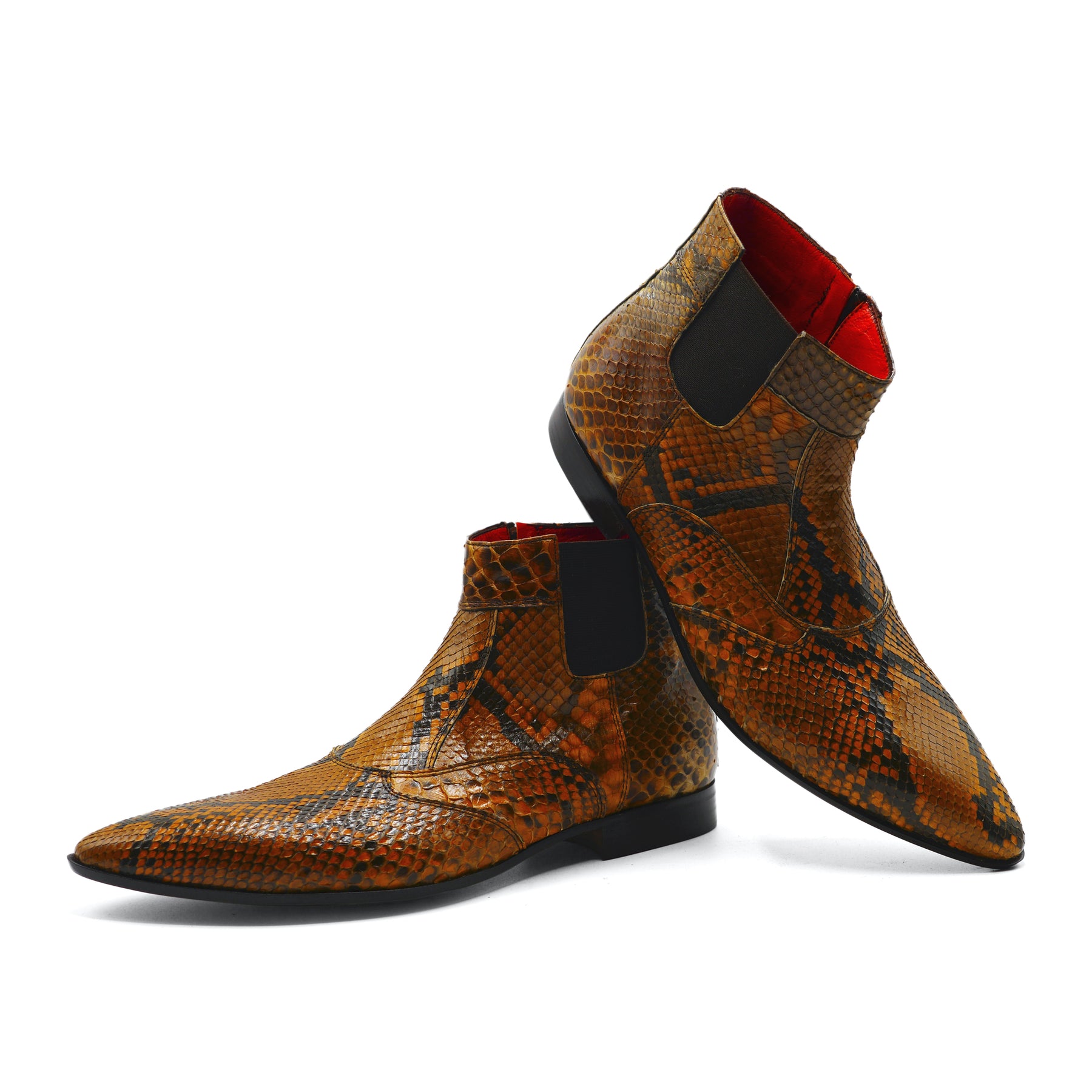 R86713 - Caramel Python Ankle Boot