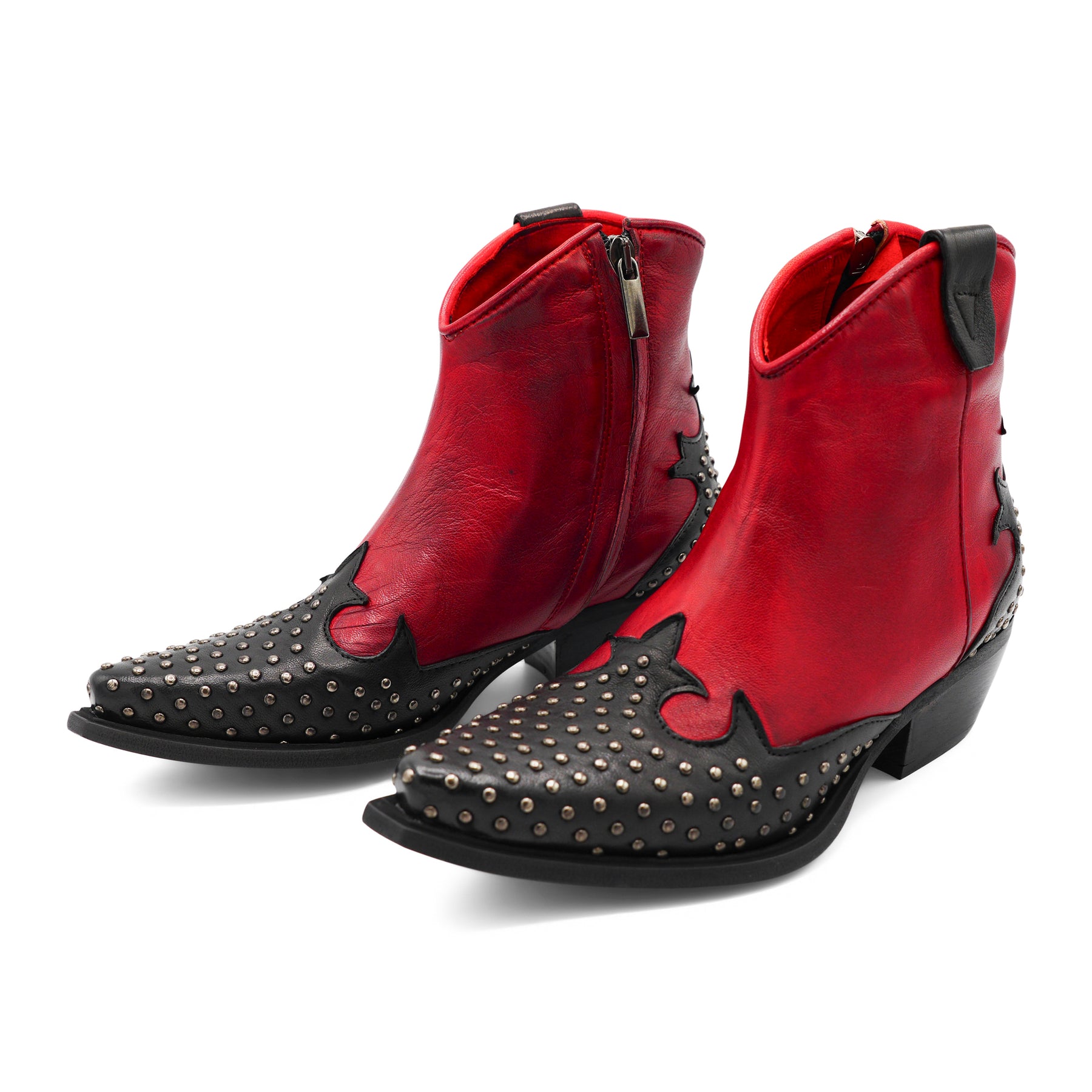 Dakota13 - Black & Red Leather