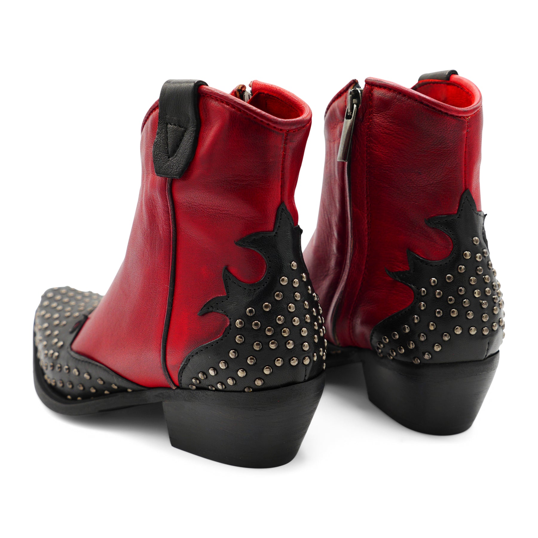 Dakota13 - Black & Red Leather