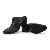 CAYO20 - Black Hessian Studded Sandal