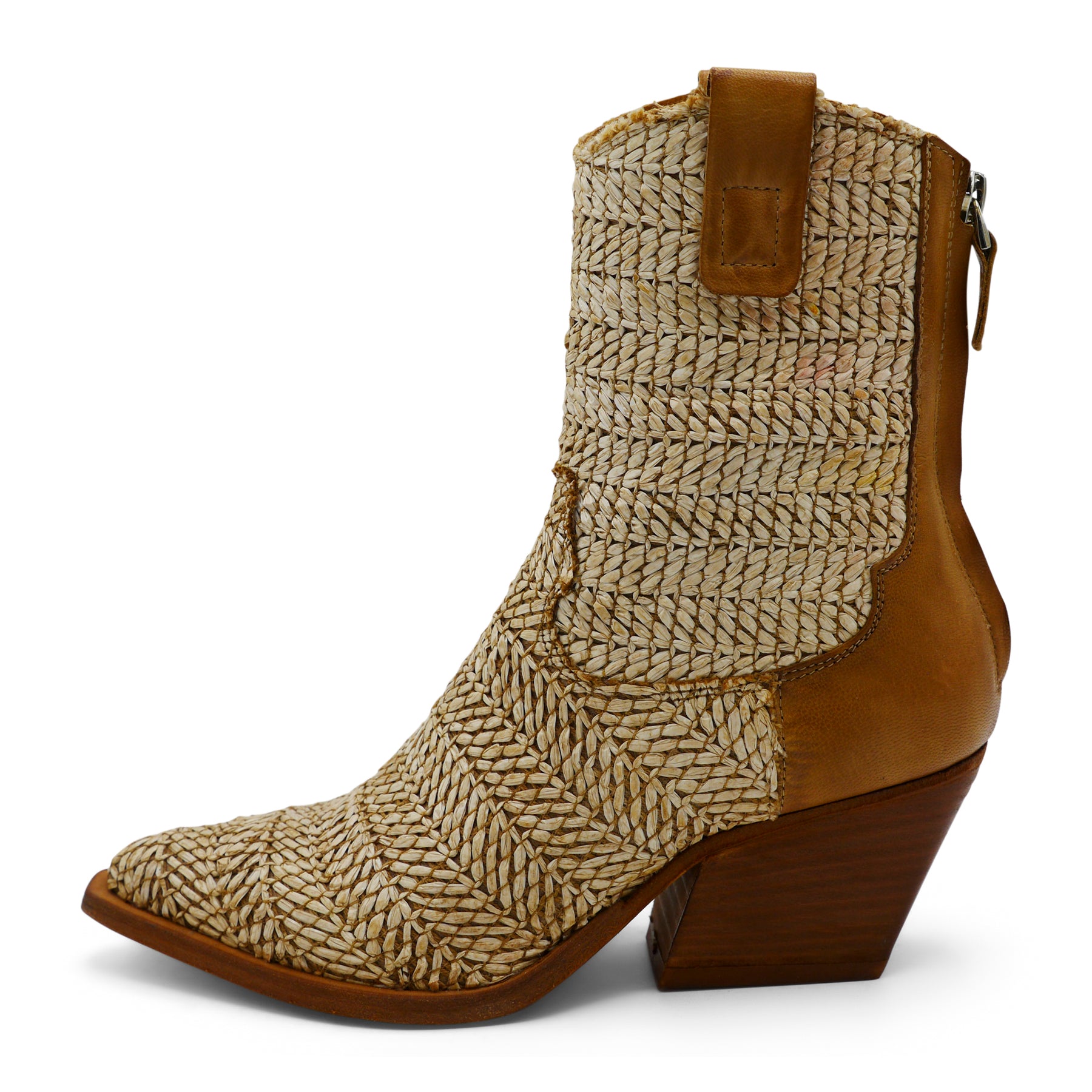 M702M23 - Beige Hessian Ankle Boot