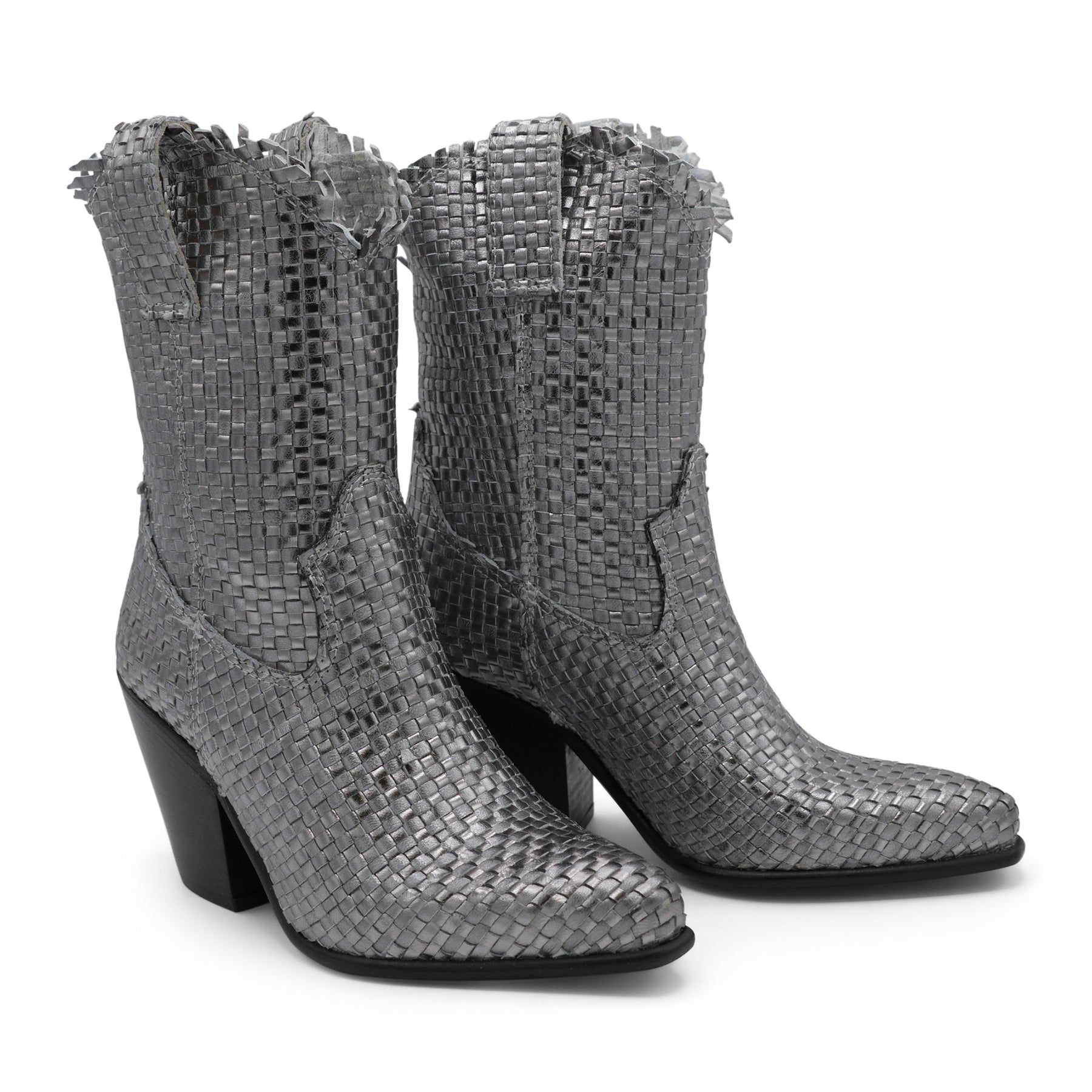VT353 - Piombo Weave Leather