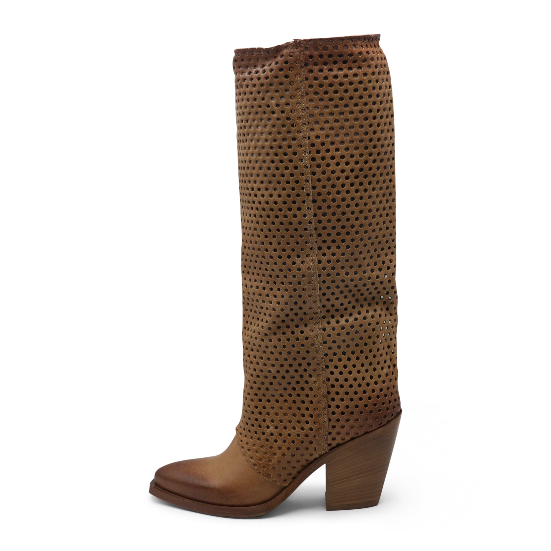 XD2009 - Light Taupe Knee High Perforated