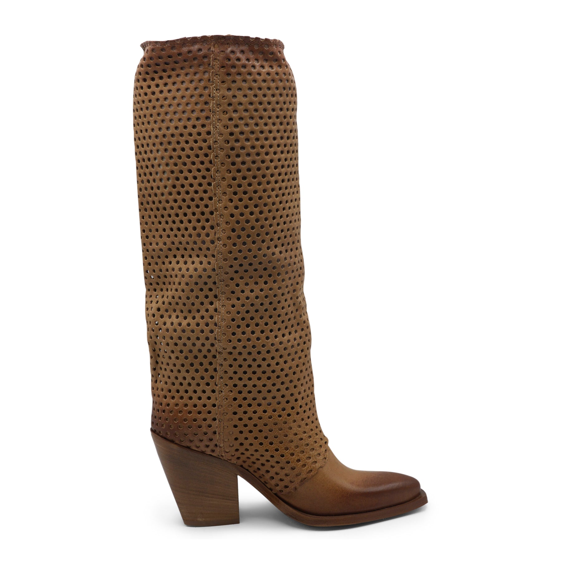XD2009 - Light Taupe Knee High Perforated