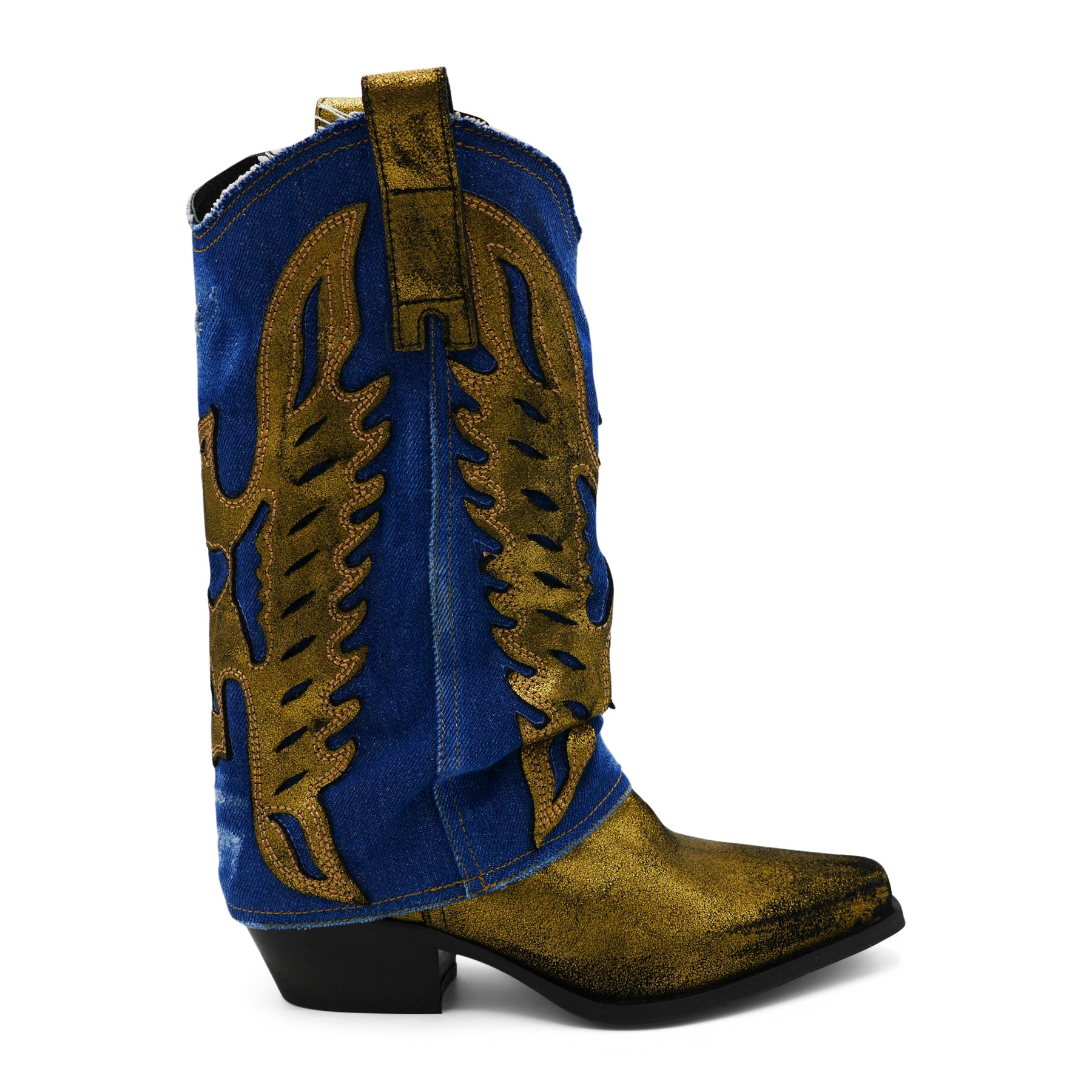 IZEL679 - Metallic Gold Eagle Jean