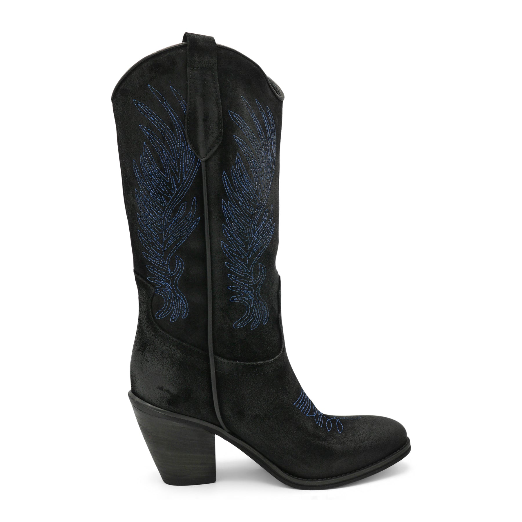 WEST01- Black Blue Wings Cowboy