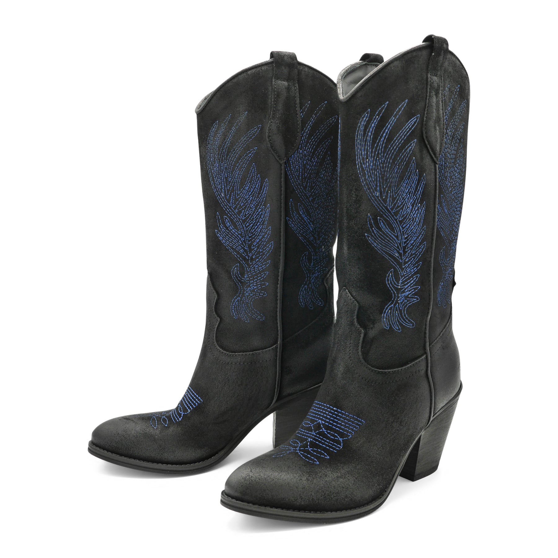 WEST01- Black Blue Wings Cowboy