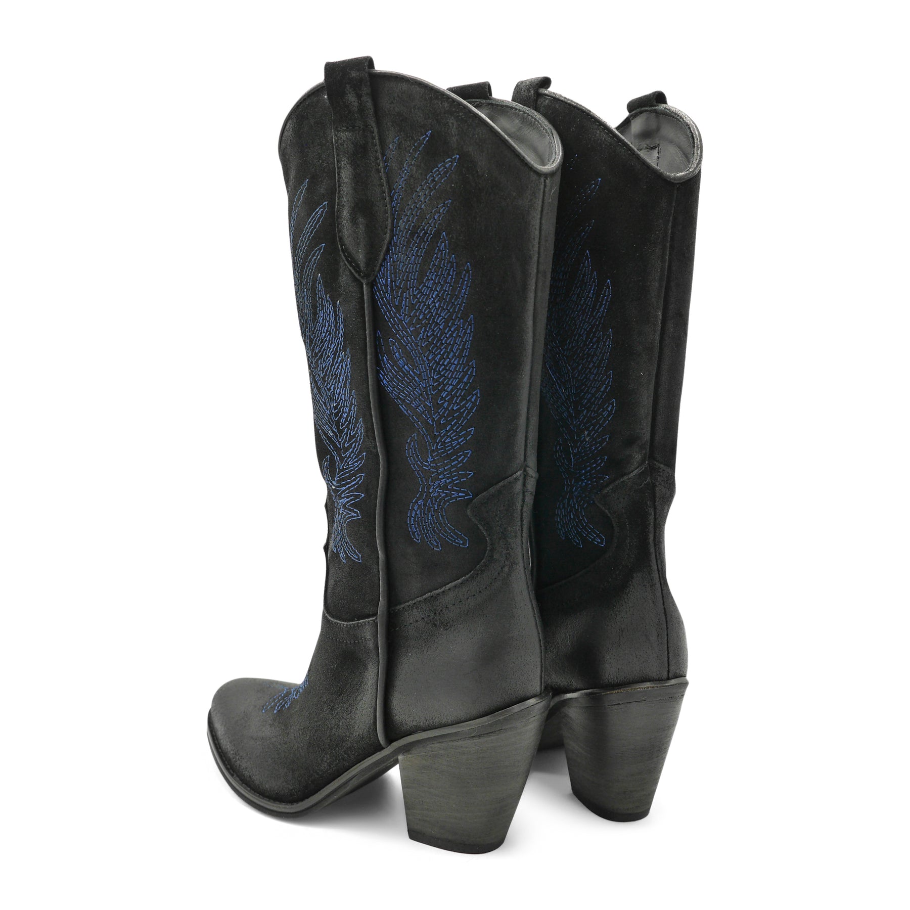 WEST01- Black Blue Wings Cowboy
