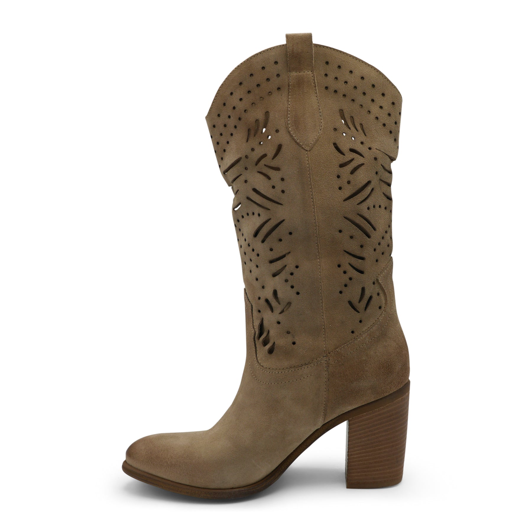 CARACUS - Beige Hand Lasered Boot