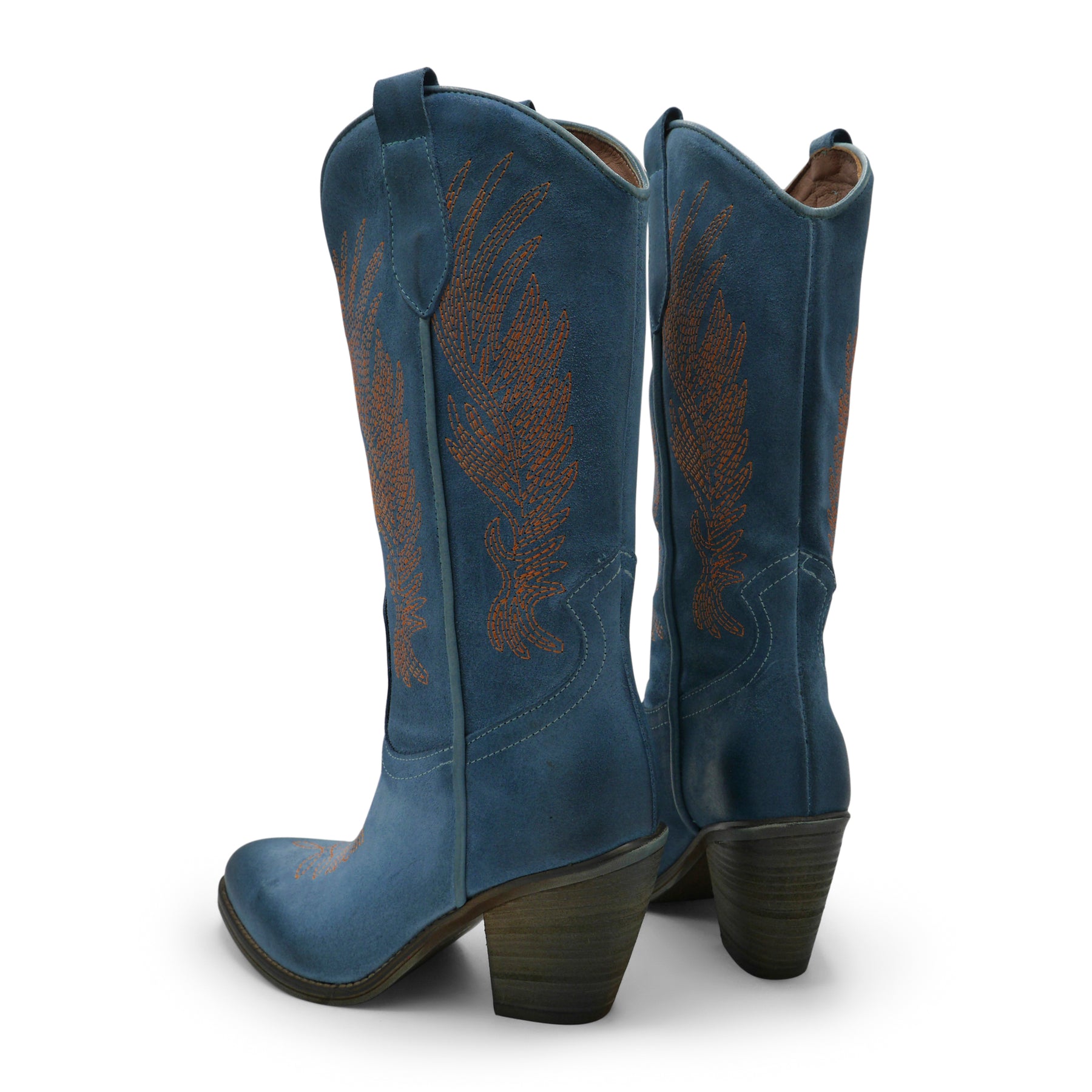 WEST01- Turquoise Orange Wings Cowboy