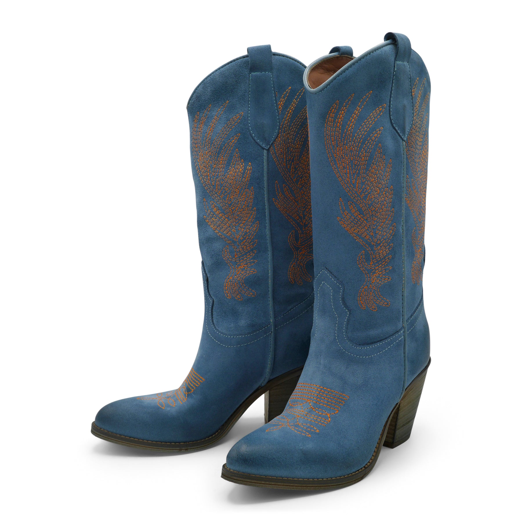 WEST01- Turquoise Orange Wings Cowboy