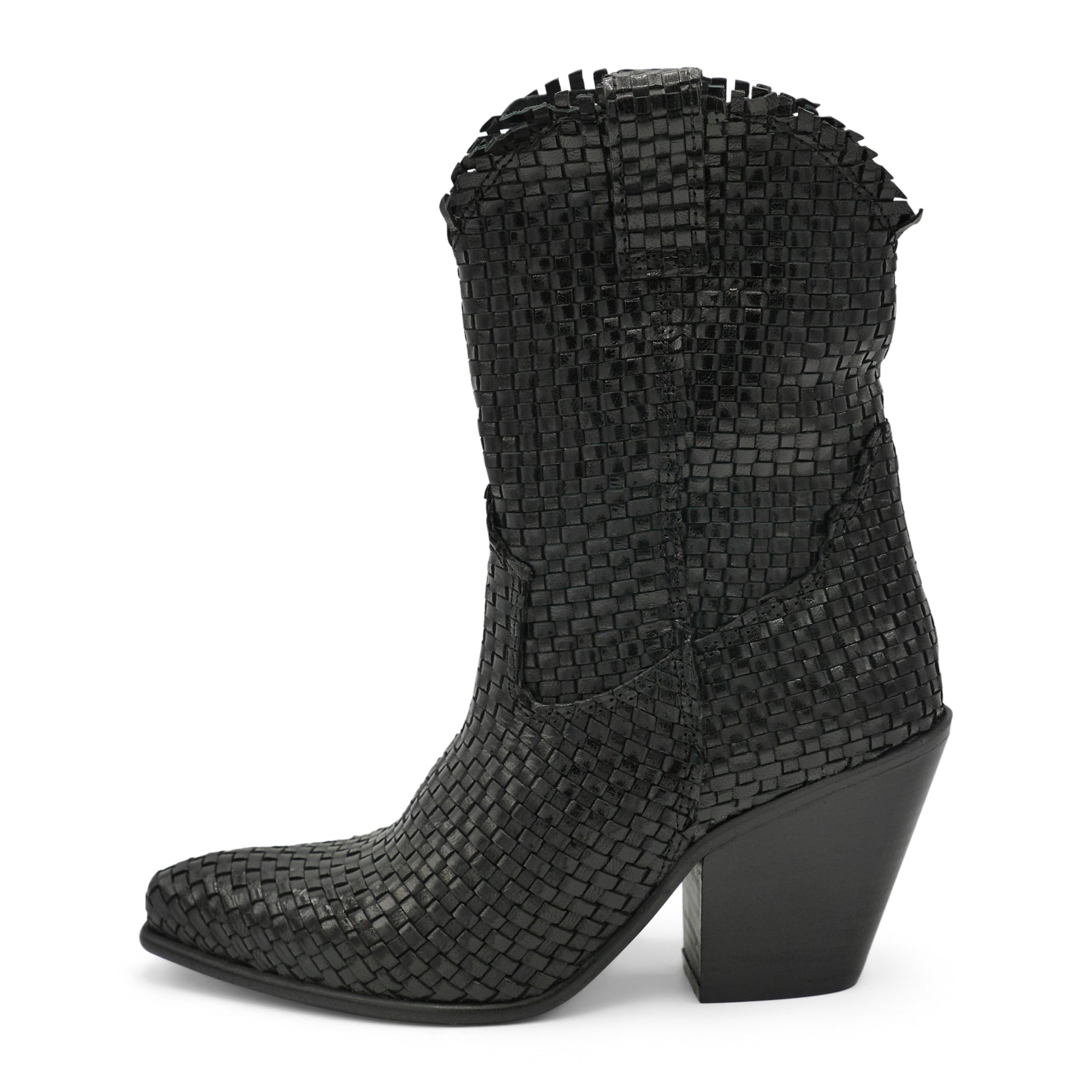 VT353 - Black Weave Leather