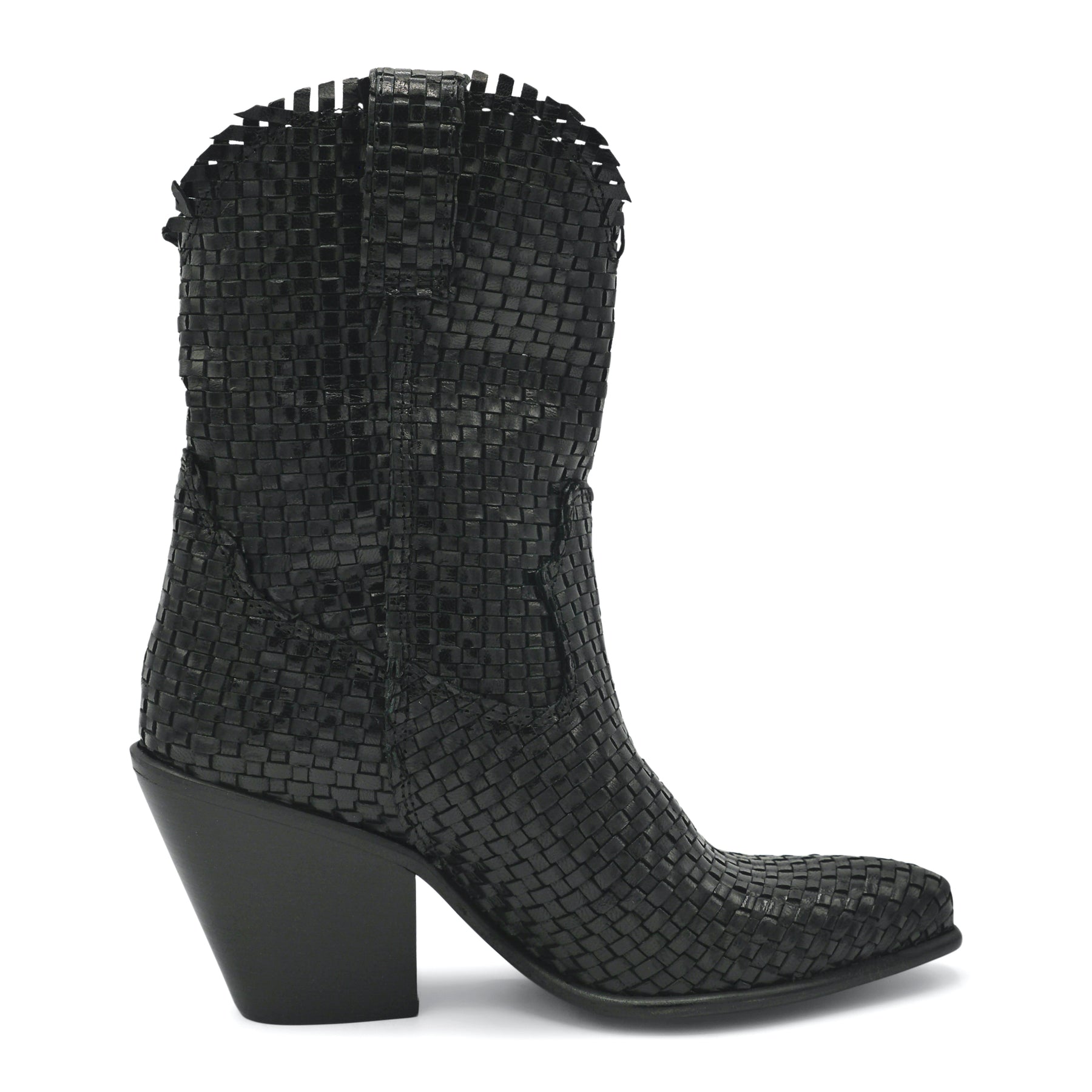 VT353 - Black Weave Leather