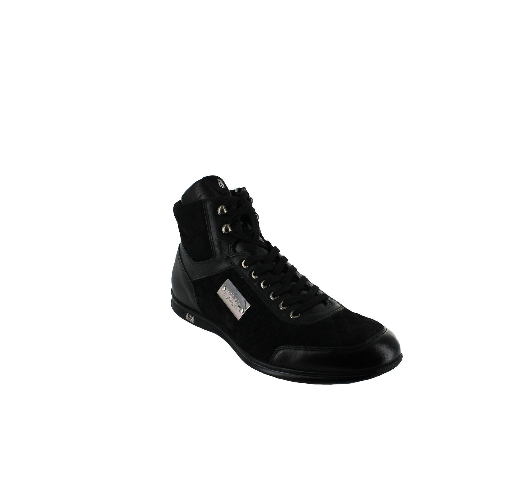 LU30096 - Black Quilted Suede