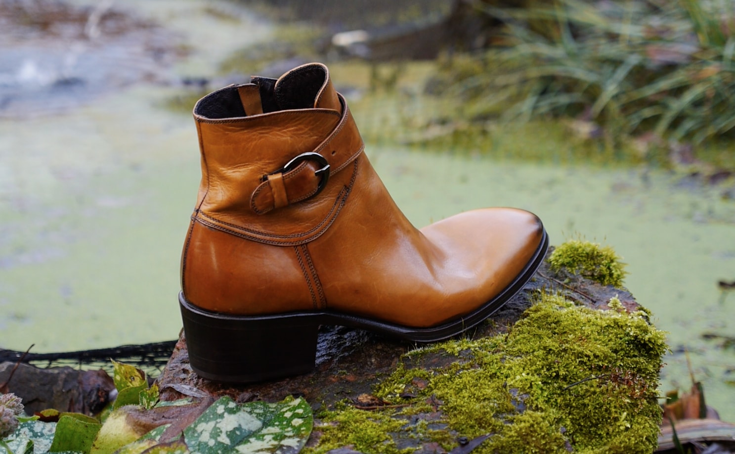 Tabias - Tan Strap Ankle Boot