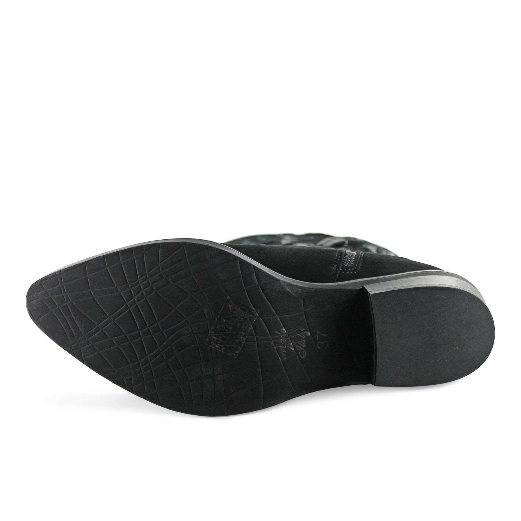 MU742 - Black Sequence Suede Cowboy