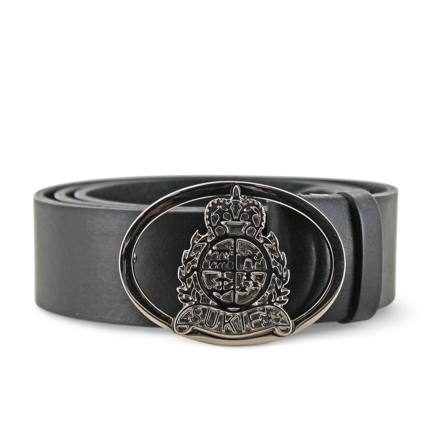 Black Smooth Leather Belt