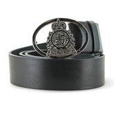 Black Smooth Leather Belt