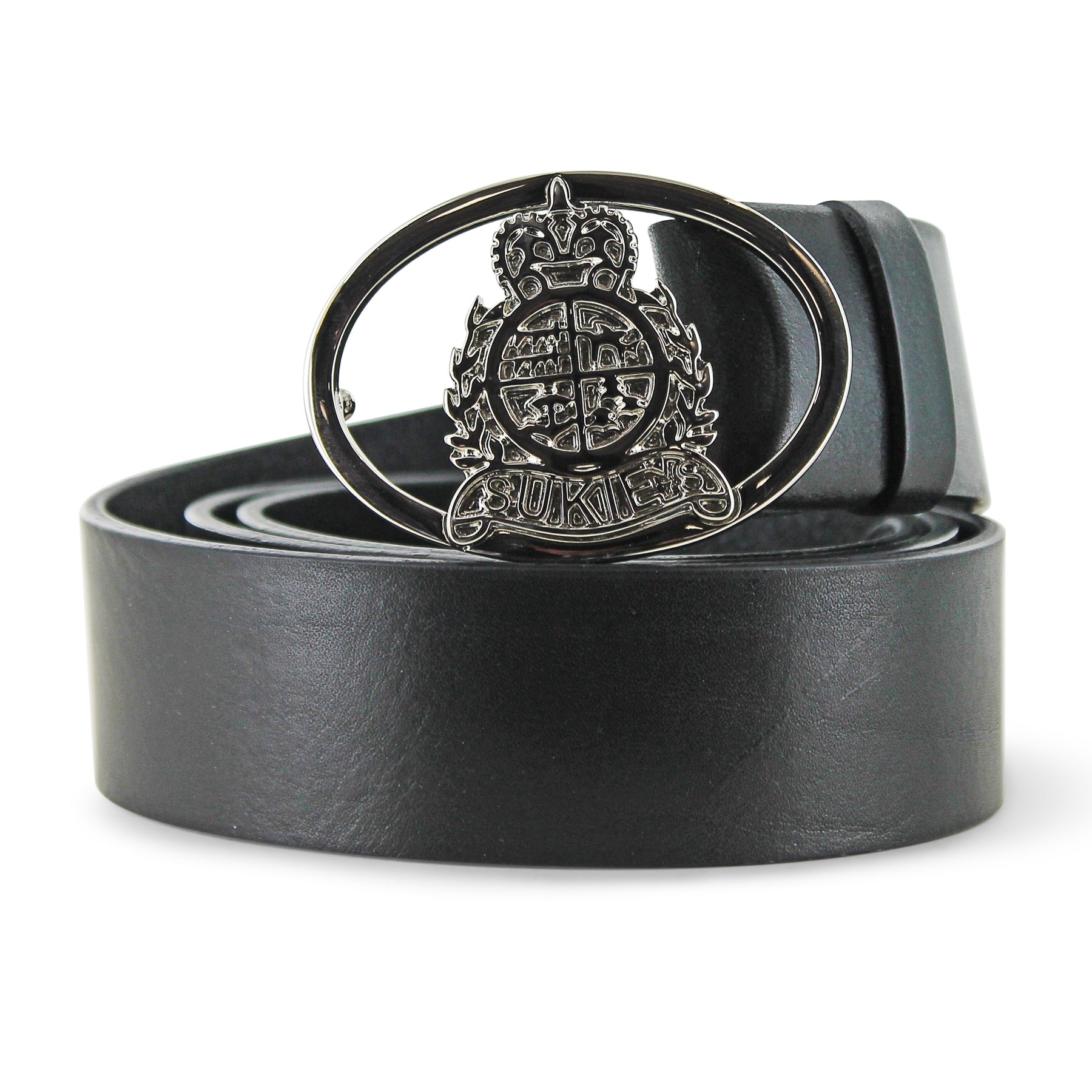 Black Smooth Leather Belt