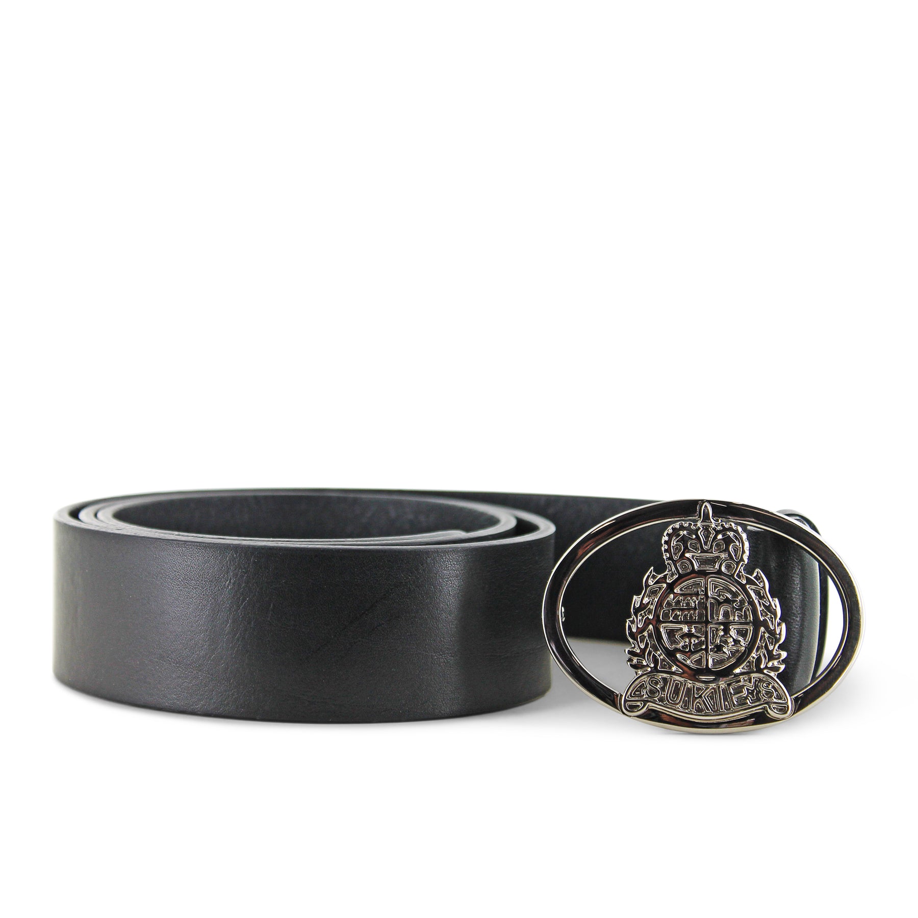 Black Smooth Leather Belt