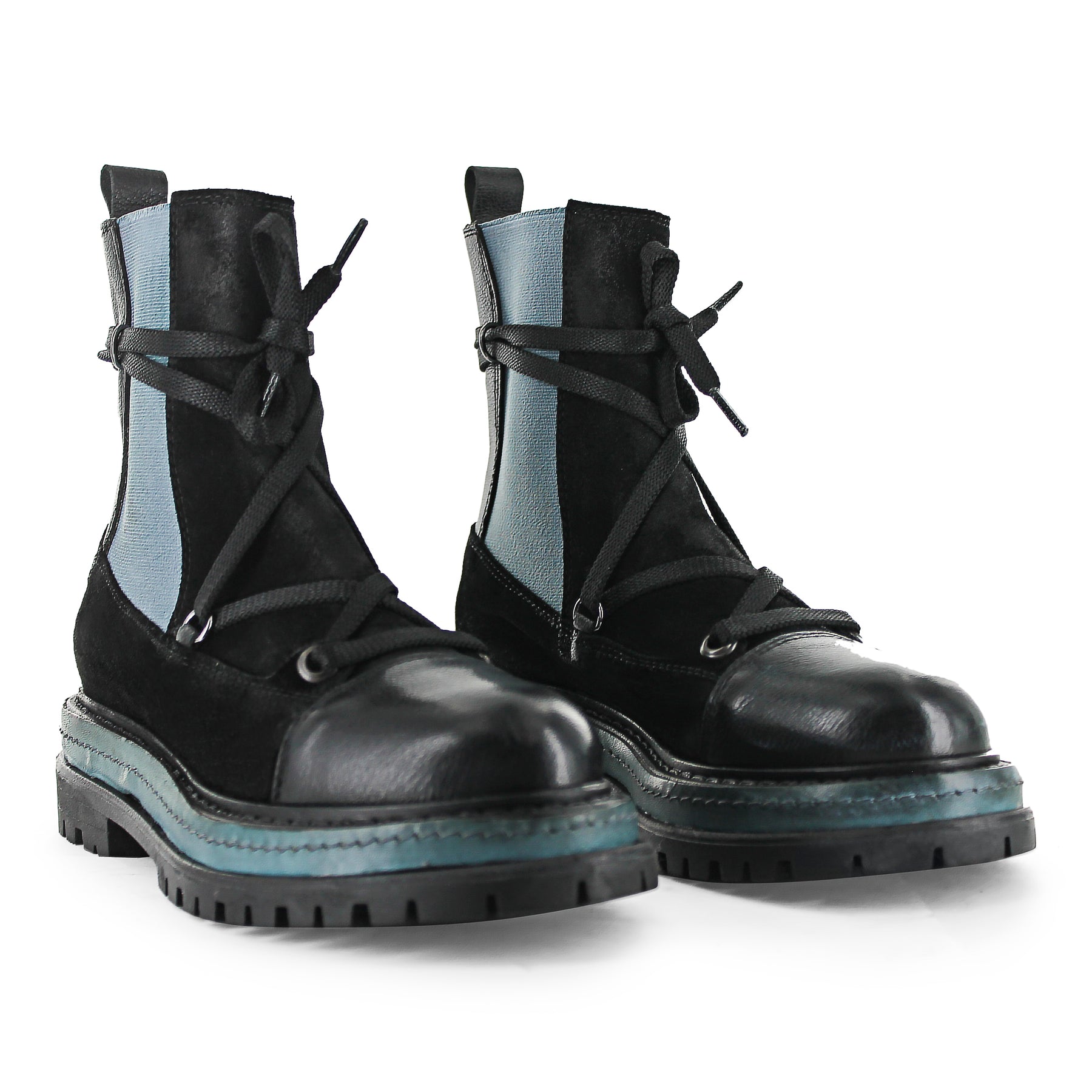 BRIST02 - Black/Blue Chelsea Boot