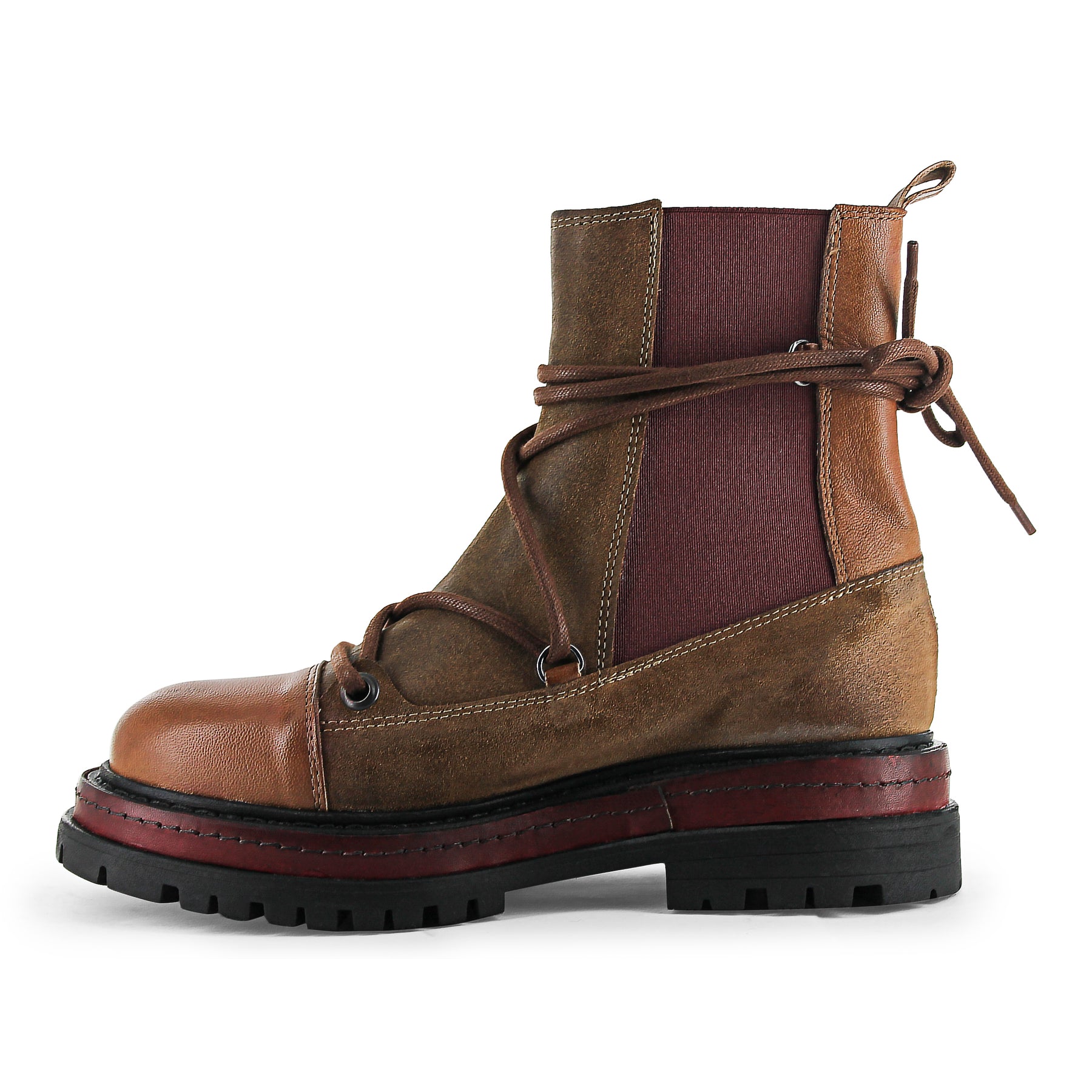 BRIST02 - Brown/Burgundy Chelsea Boot