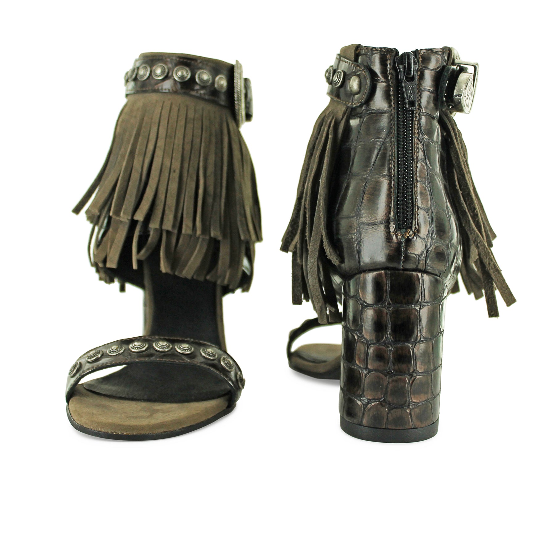 FK567A4 - Brown Moc Croc Fringe