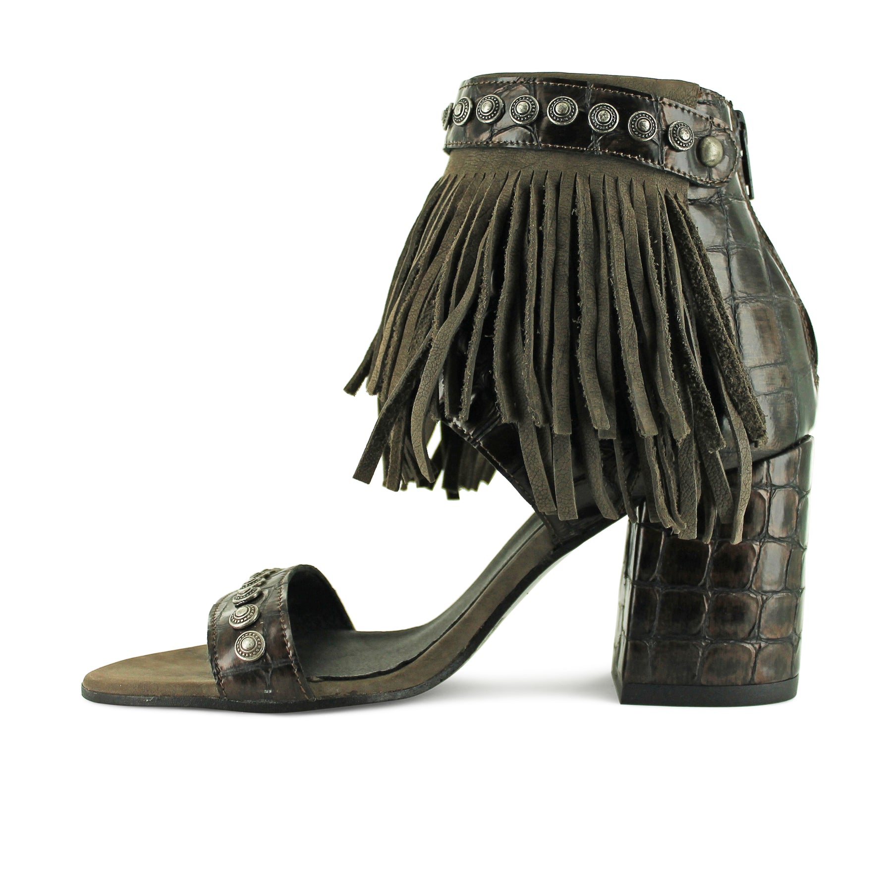 FK567A4 - Brown Moc Croc Fringe