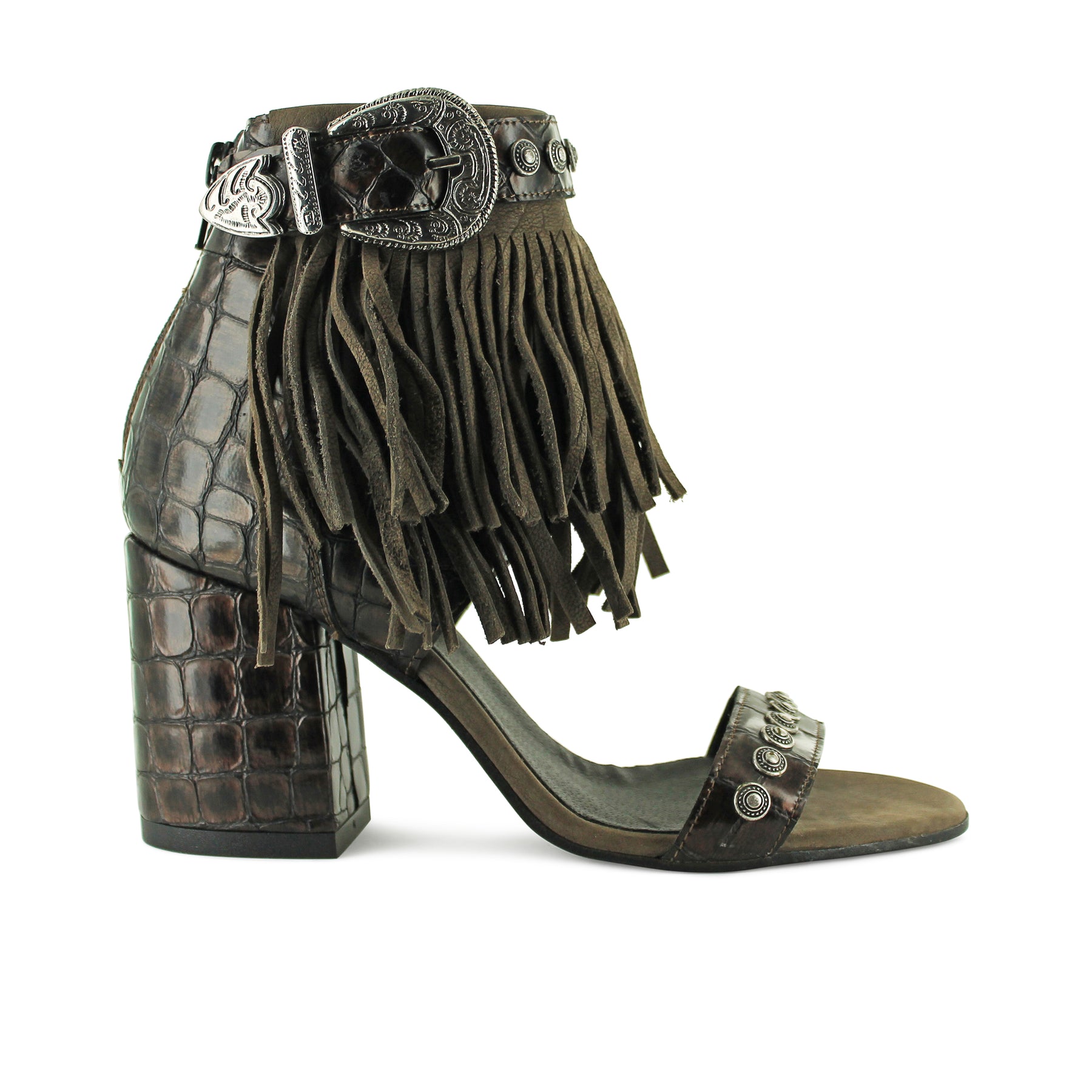 FK567A4 - Brown Moc Croc Fringe