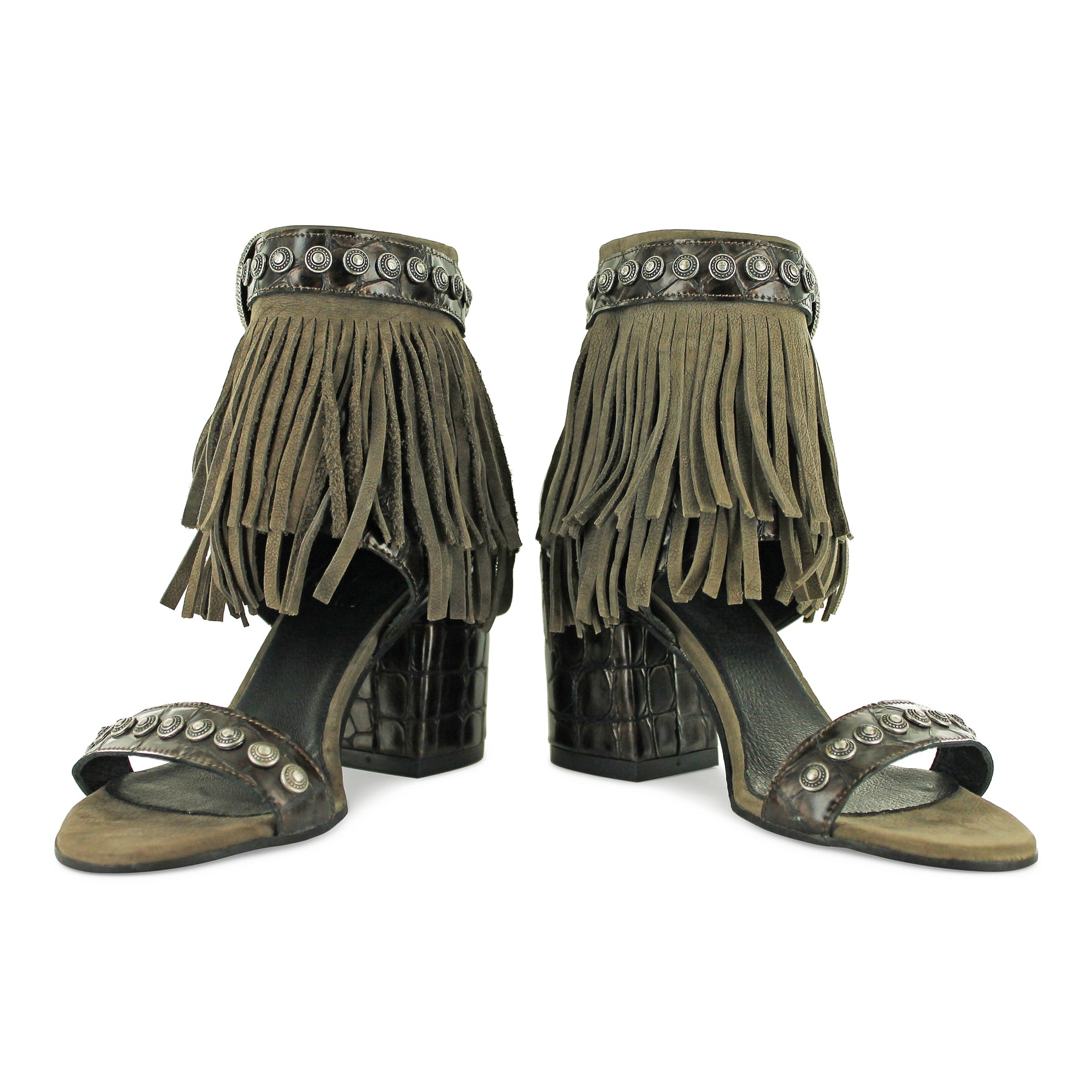 FK567A4 - Brown Moc Croc Fringe