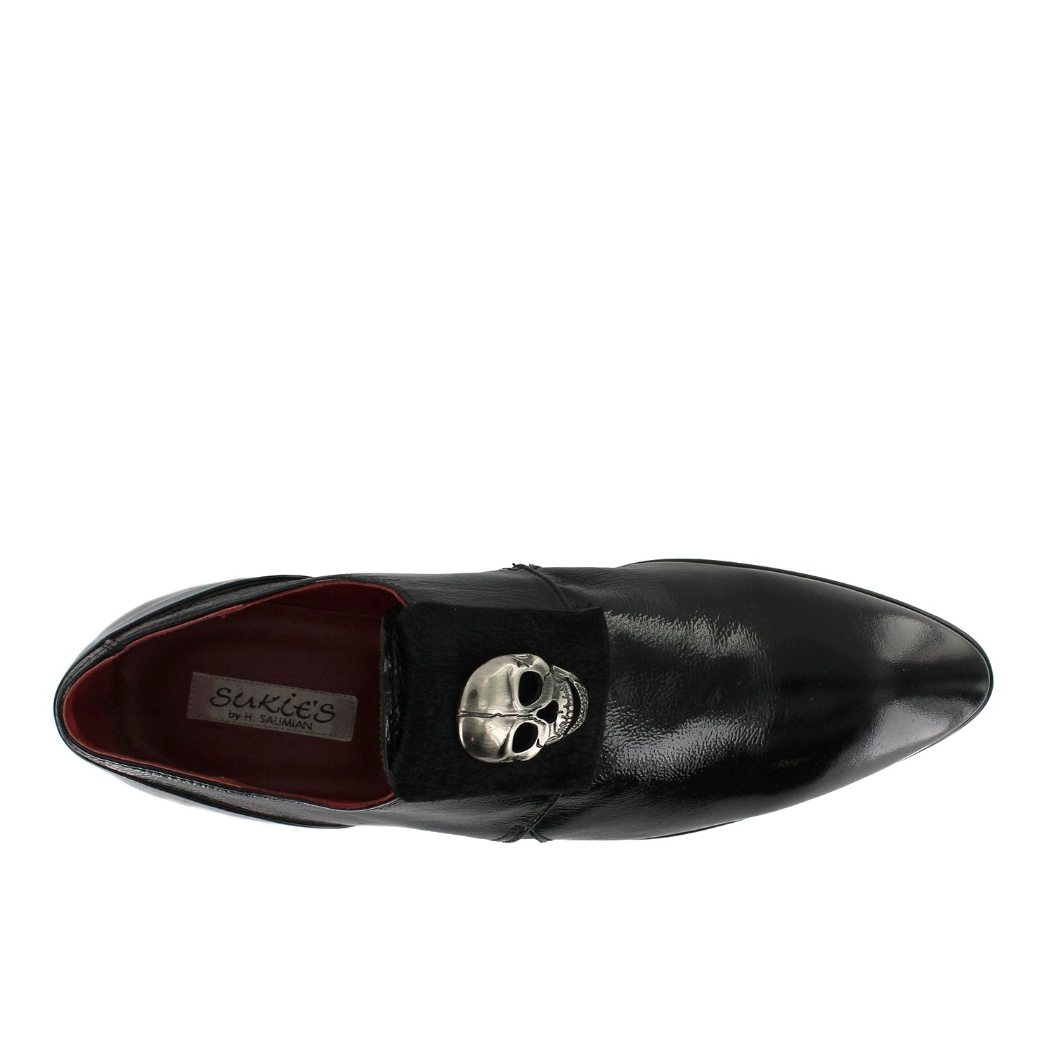 J3305 - Black Skull Slip On