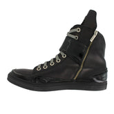 P320 - Black Kangaroo Leather Hi-Top With Sukies Crest