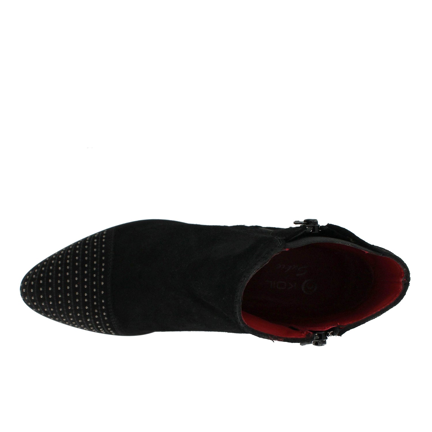 S5806 - Black Suede With Studs