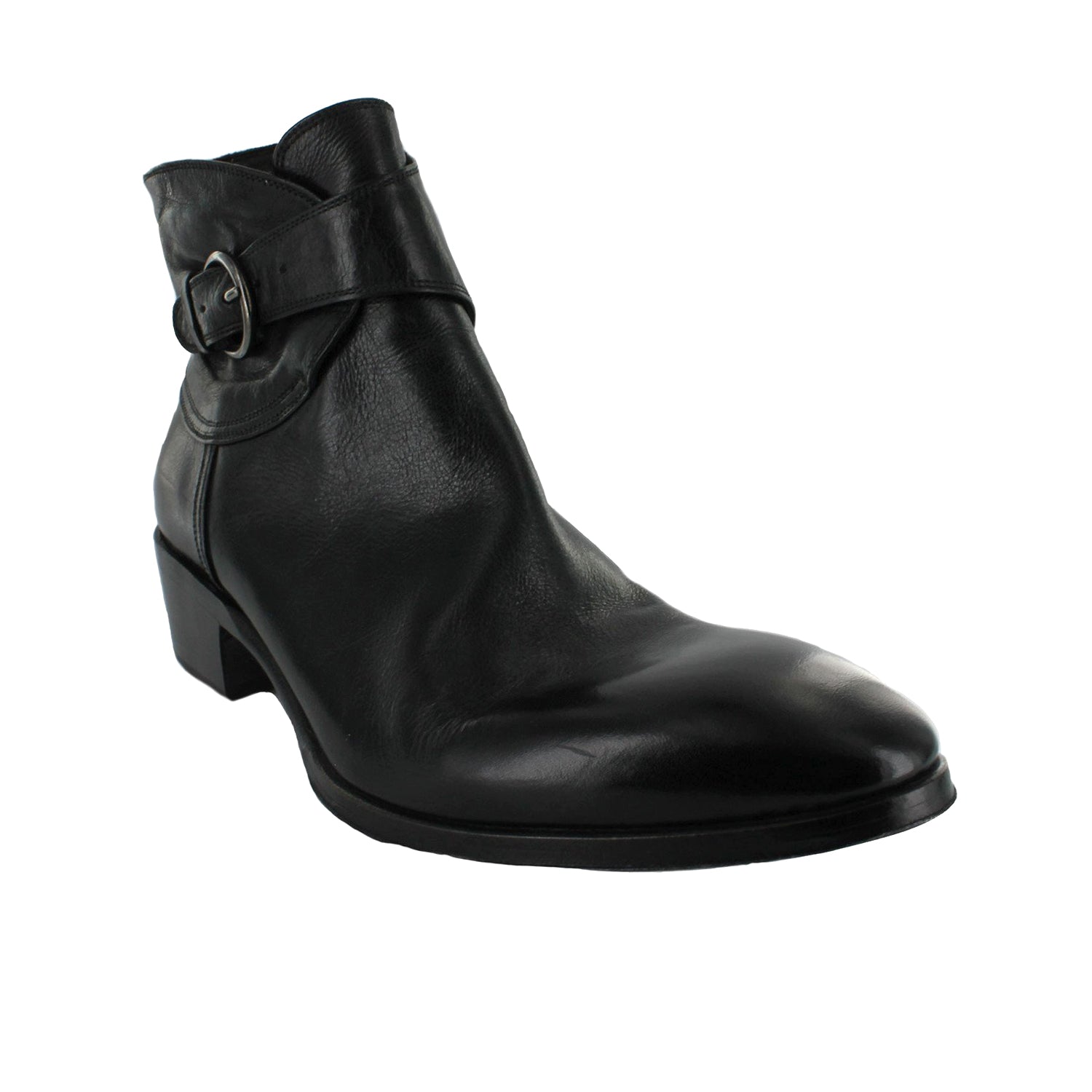 Tabias - Black Strap Ankle Boot