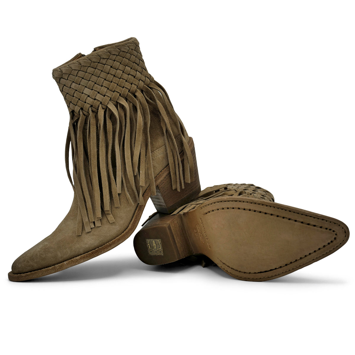 3905 - Beige Tassel Ankle