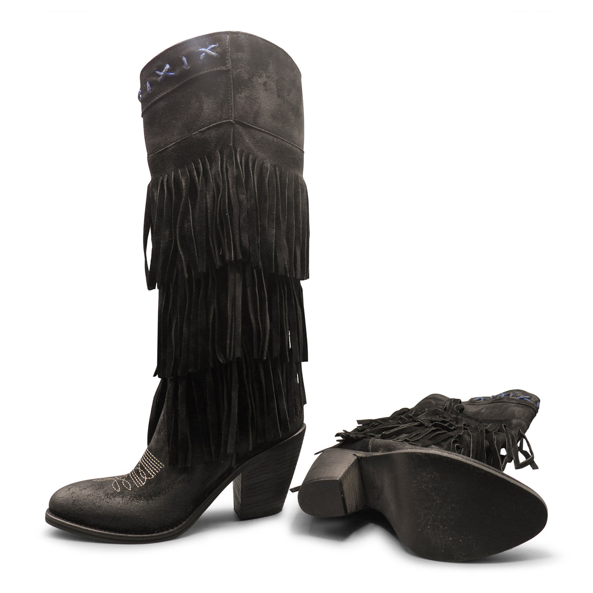 FLOR12 -Nero Layered Fringe