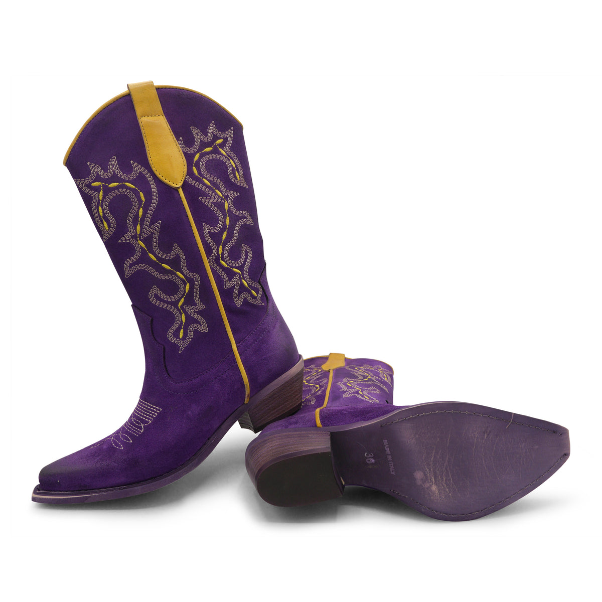 CEFAL -Purple Suede/Yellow