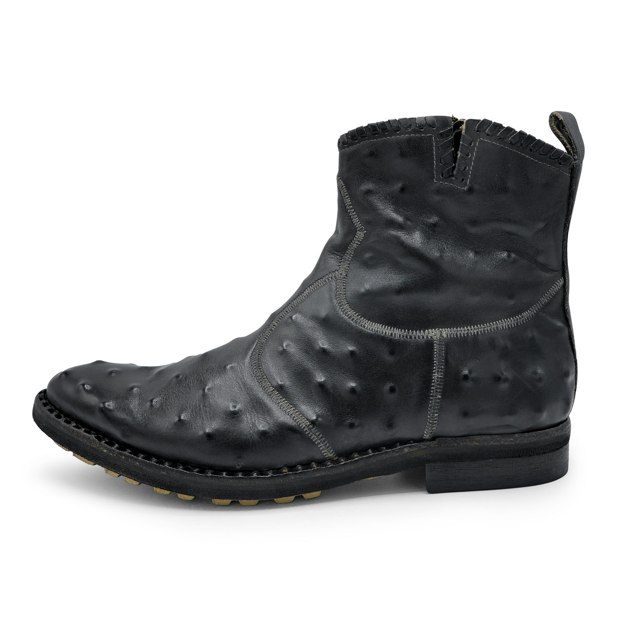 NOAHC - Black Embossed Ankle Boot