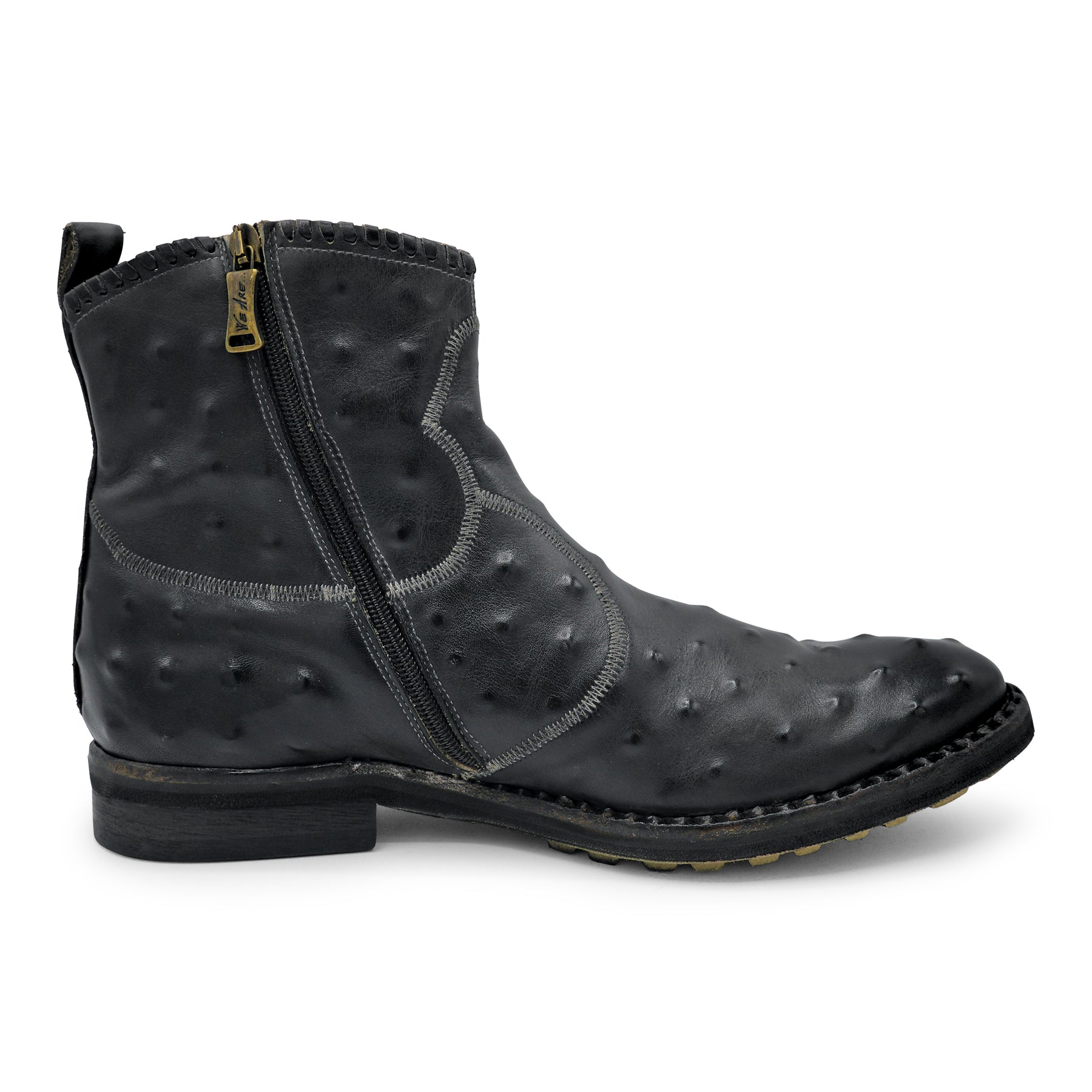 NOAHC - Black Embossed Ankle Boot