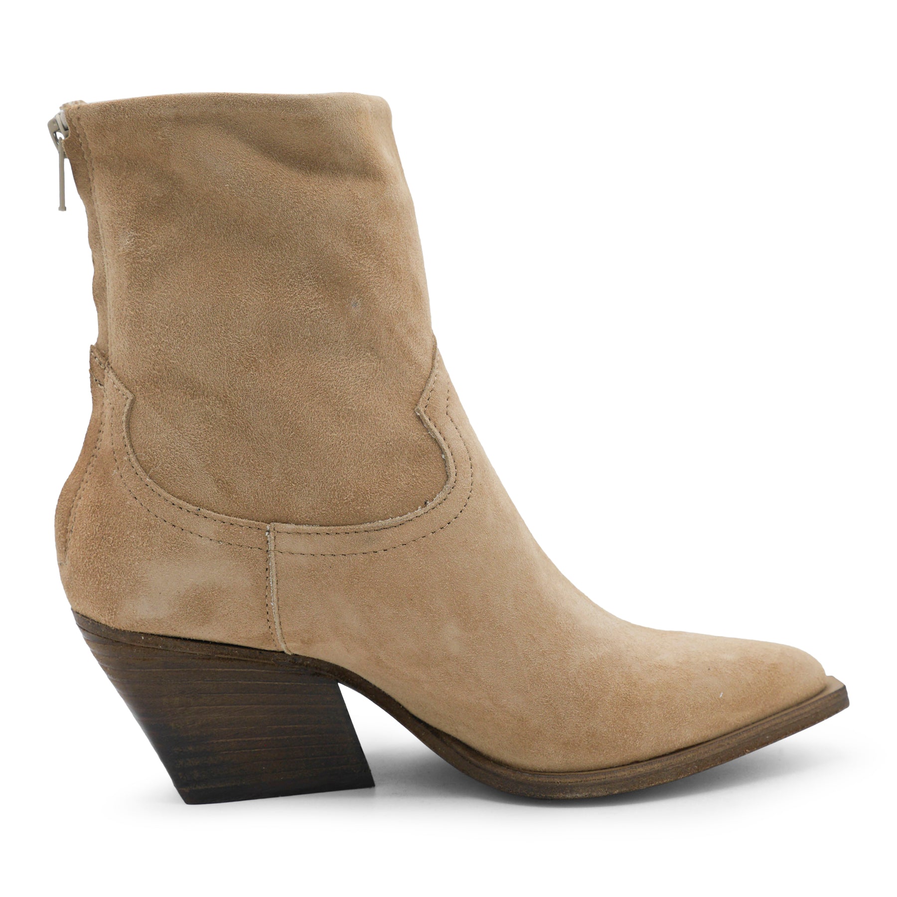 F702K1 - Nude Zipped Ankle Boot