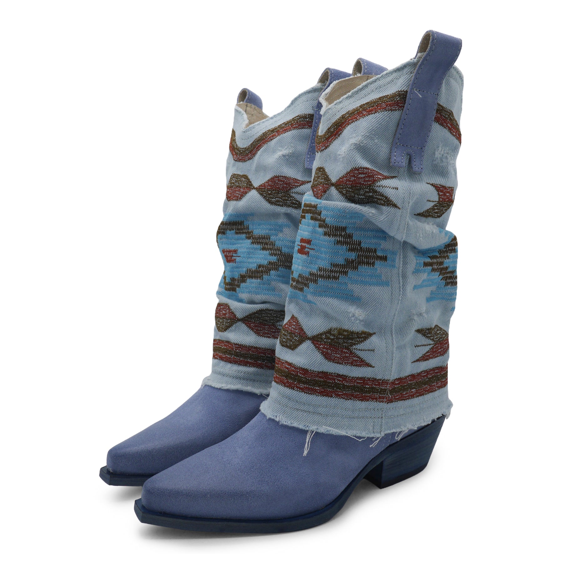 IZEL - Blue /Denim Jeans Aztec Boot