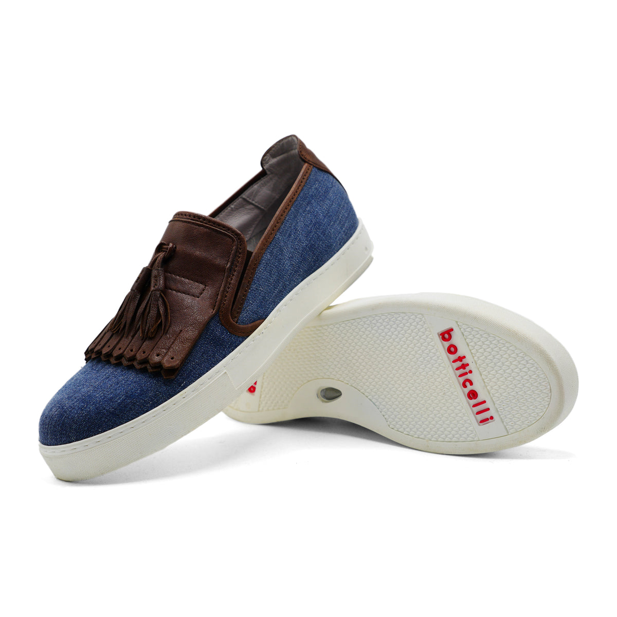 LU3246 - Denim Fringe/ Tassel Sneaker