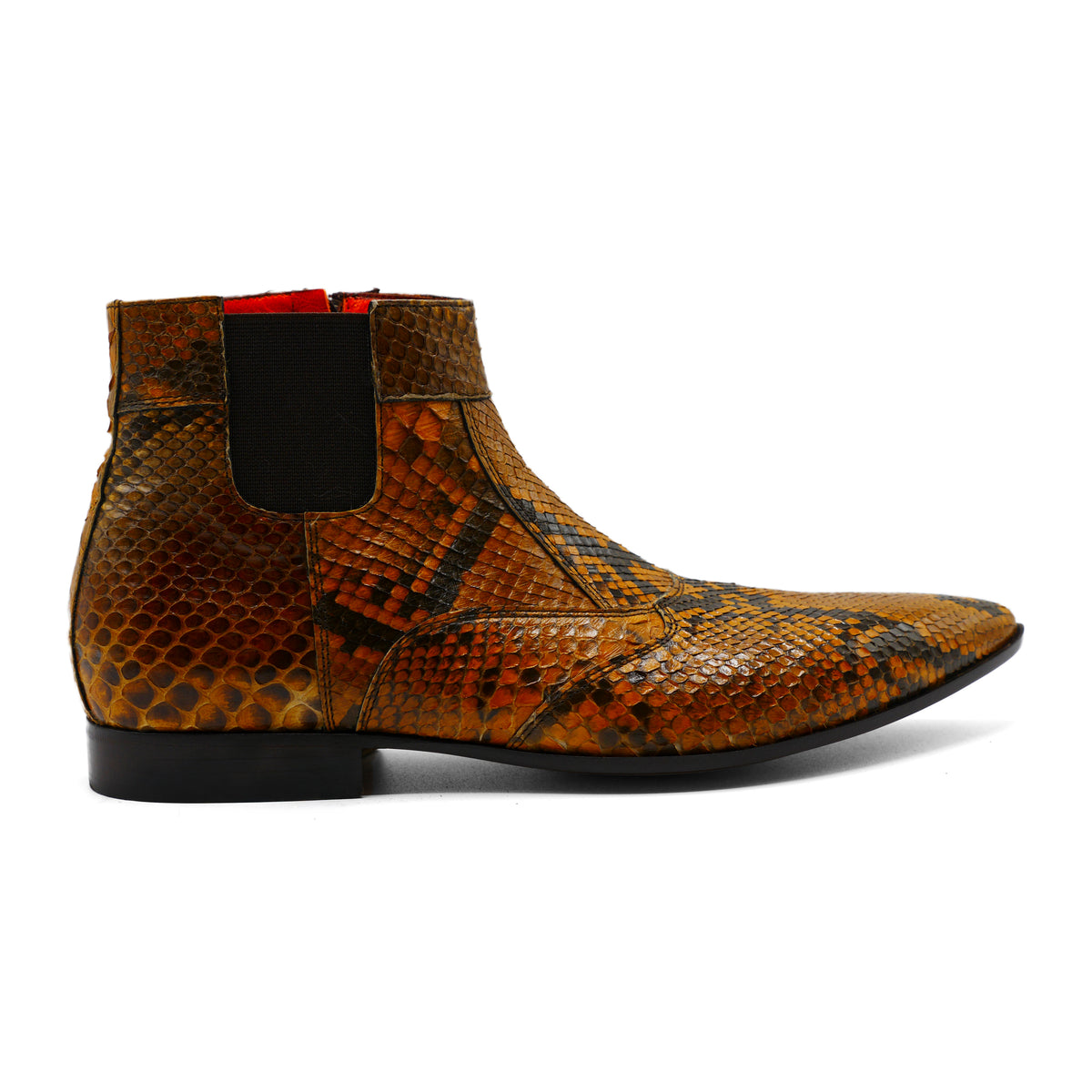 R86713 - Caramel Python Ankle Boot
