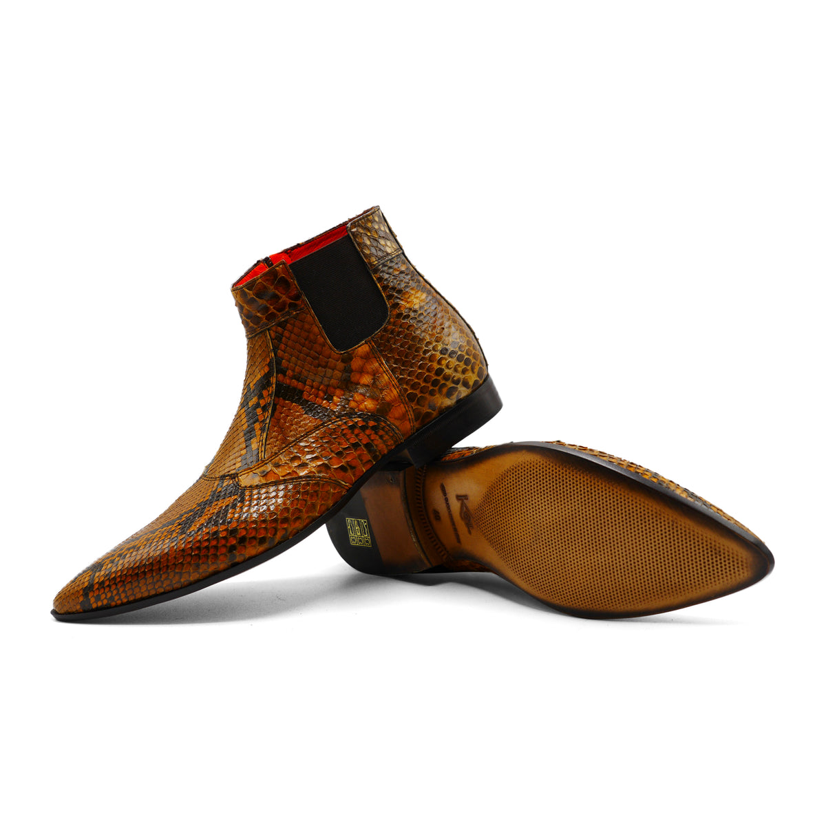 R86713 - Caramel Python Ankle Boot