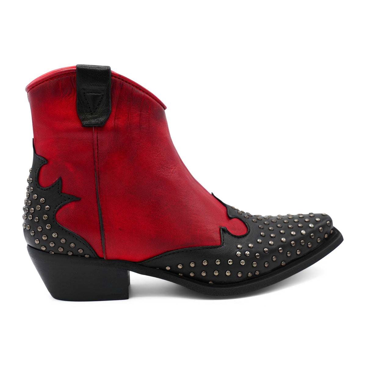 Dakota13 - Black & Red Leather