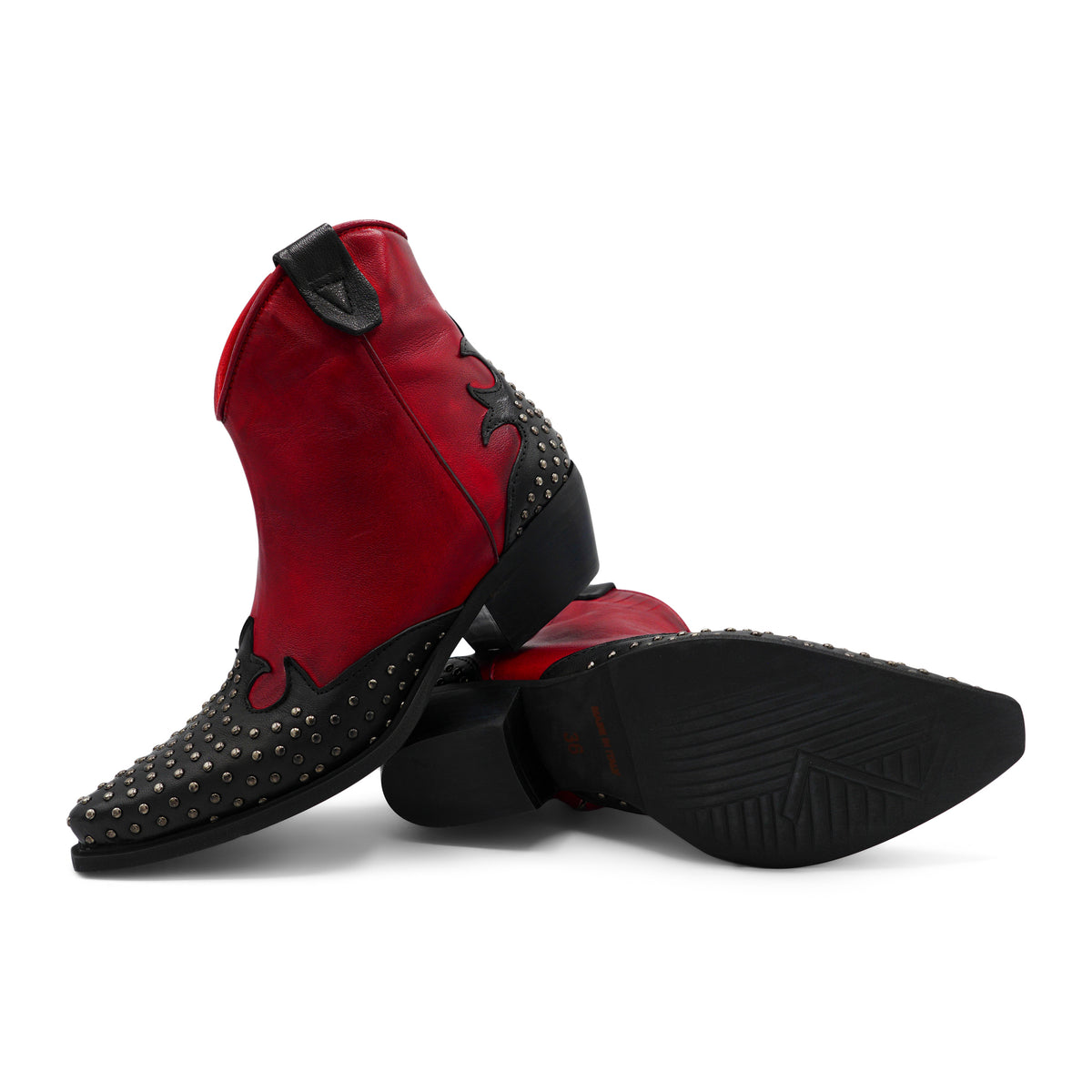 Dakota13 - Black & Red Leather