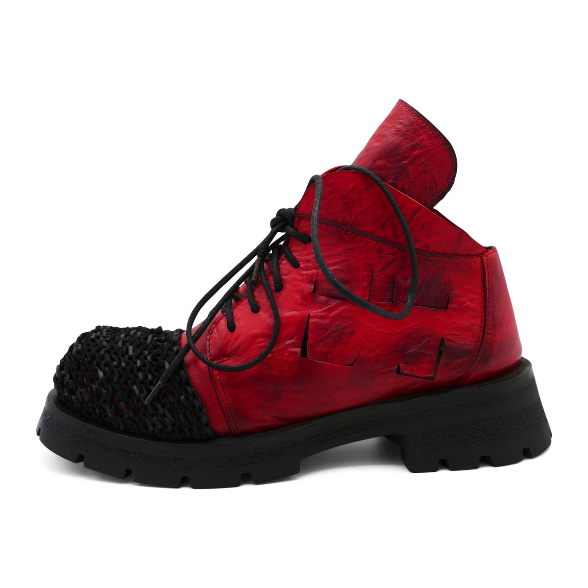 Rick Rosu - Red Knitted Toe Ankle Boot